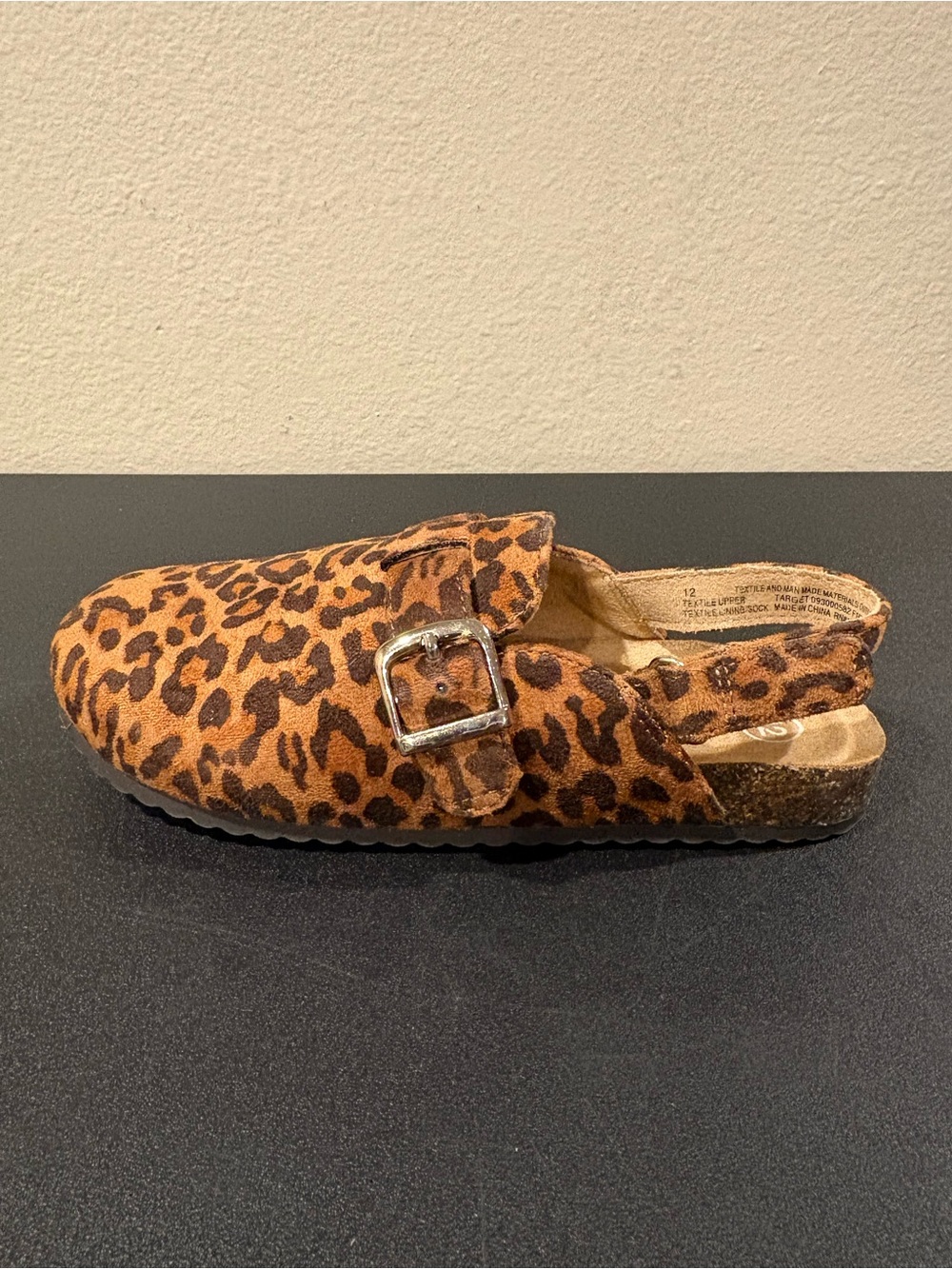 Cat & Jack Toddler Berlin Mule Clogs Sandals Cheetah Print Toddler Size 12 - Picture 5 of 10